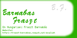 barnabas fraszt business card