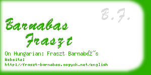 barnabas fraszt business card